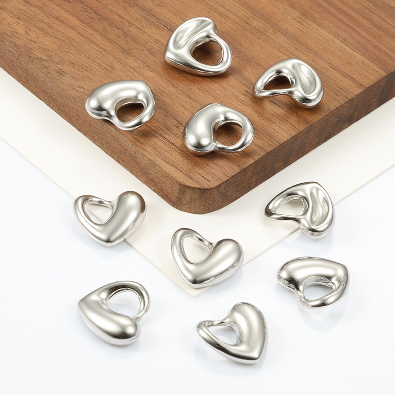 สแตนเลสรูป Hollow Love จี้เครื่องประดับ diy สร้อยคอสร้อยข้อมือ Handmade Charms อุปกรณ์เสริม