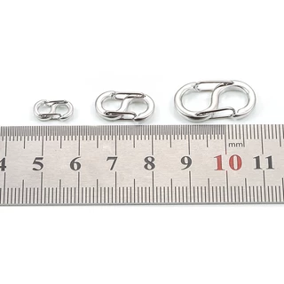 ขัดสแตนเลส S-Buckle Double-headed ฤดูใบไม ้ ผลิหัวเข ็ มขัด diy เครื ่ องประดับสร ้ อยข ้ อมือสร ้ อยคออุปกรณ ์ เสริม
