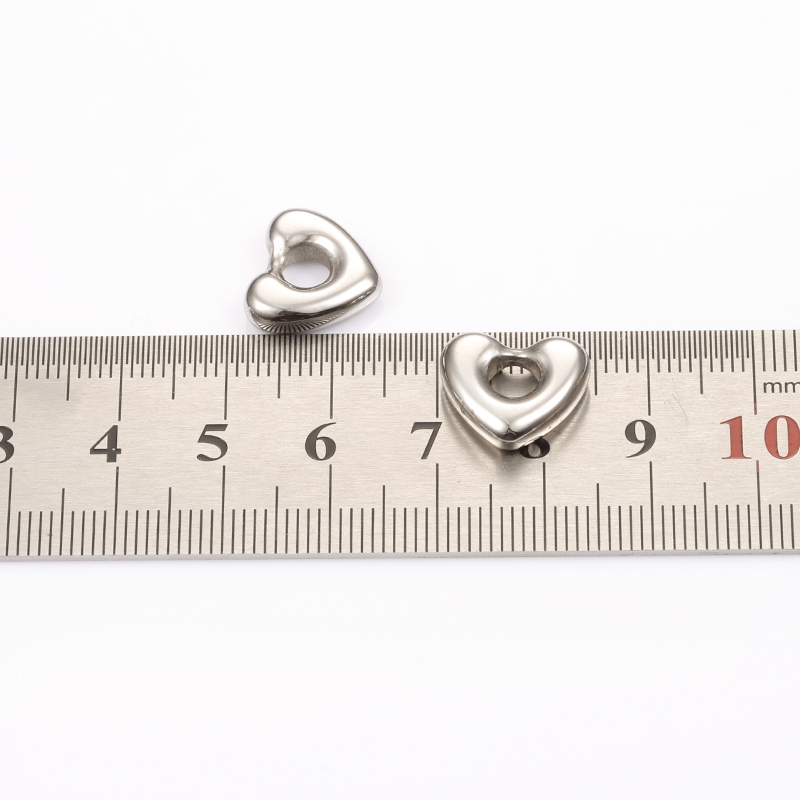 สแตนเลส Hollow Love จี้รูปหัวใจ Charms diy Handmade สร้อยข้อมือสร้อยคอเครื่องประดับอุปกรณ์เสริมวัสดุ - รูปที่ 5