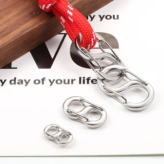 ขัดสแตนเลส S-Buckle Double-headed ฤดูใบไม ้ ผลิหัวเข ็ มขัด diy เครื ่ องประดับสร ้ อยข ้ อมือสร ้ อยคออุปกรณ ์ เสริม
