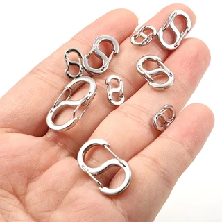 ขัดสแตนเลส S-Buckle Double-headed ฤดูใบไม ้ ผลิหัวเข ็ มขัด diy เครื ่ องประดับสร ้ อยข ้ อมือสร ้ อยคออุปกรณ ์ เสริม