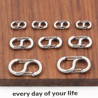 ขัดสแตนเลส S-Buckle Double-headed ฤดูใบไม ้ ผลิหัวเข ็ มขัด diy เครื ่ องประดับสร ้ อยข ้ อมือสร ้ อยคออุปกรณ ์ เสริม