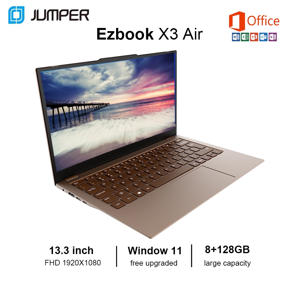 【Local Crazy Deal】Jumper New Ezbook X3 Air 13.3 inch Laptop Notebook 128GB SSD 8GB RAM Window 11 MS Office Install Thai Keyboard