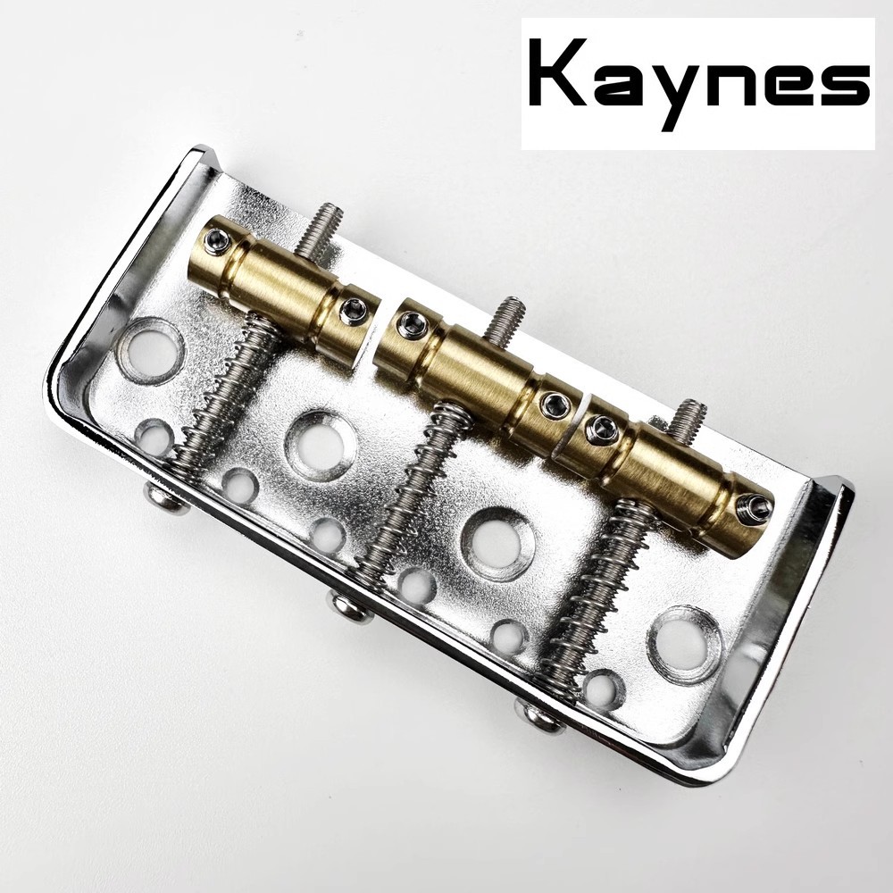 Kaynes KTBS ใหม ่ Fixed Short Bridge ทองเหลือง Saddles สําหรับ TL ST กีตาร ์ ไฟฟ ้ า Chrome silver