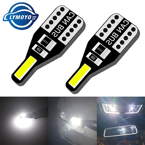 T10 W5W หลอดไฟ LED 6000K 12V สีขาวสําหรับจอดรถ ความกว ้ าง light, ไฟป ้ ายทะเบียน 2 ชิ ้ น