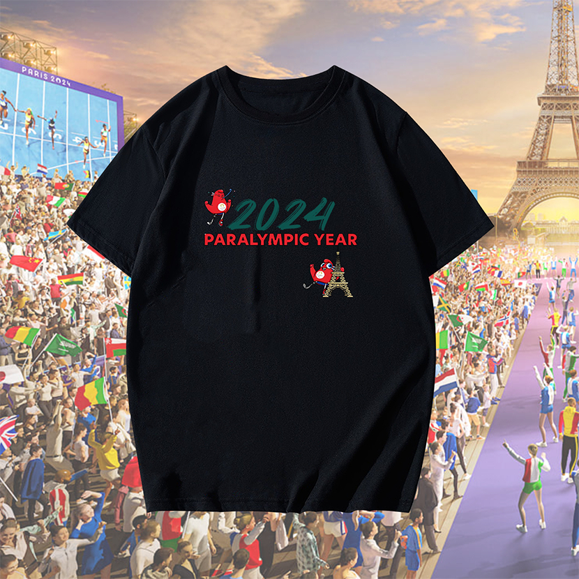 (🔥เสื้อเฮีย🔥)2024 Paris Olympics The Phryges T-shirt เสื้อมาสคอตโอลิมปิก ผ้าคอตตอน100%pa10