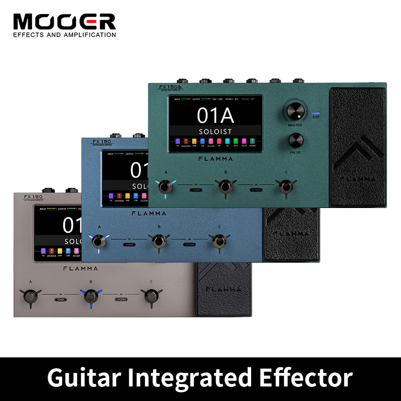 FLAMMA FX150 Multi Effects เหยียบกีตาร์ Amp LCD หน้าจอสัมผัส 160 การสร้างแบบจําลอง IR ตู้ 200 ช่อง P