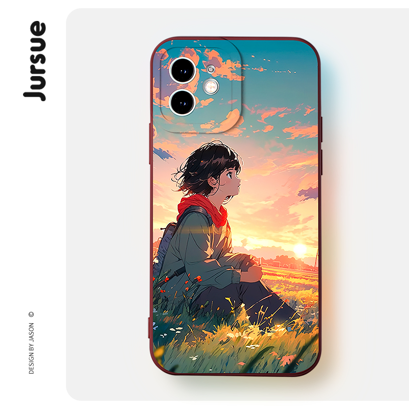 Jursue น่ารักตลกความงามกันกระแทกสําหรับ iPhone 17 16 15 14 13 12 11 Pro Max SE 2020 X XR XS ip 8 7 P