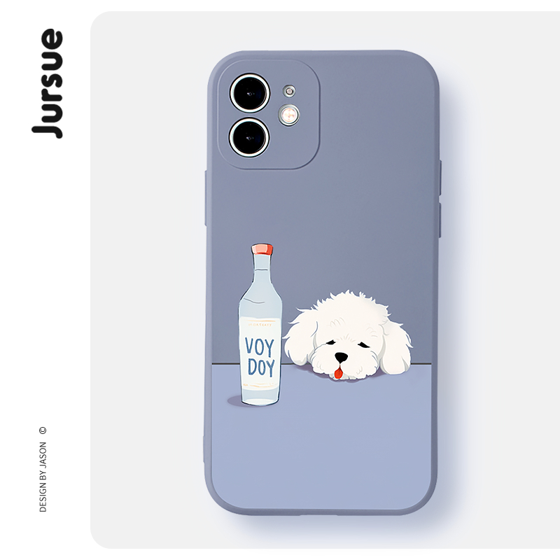 Jursue น่ารักตลกความงามกันกระแทกสําหรับ iPhone 15 14 13 12 11 Pro Max SE 2020 X XR XS 8 7 ip 6S 6 Plus H4030