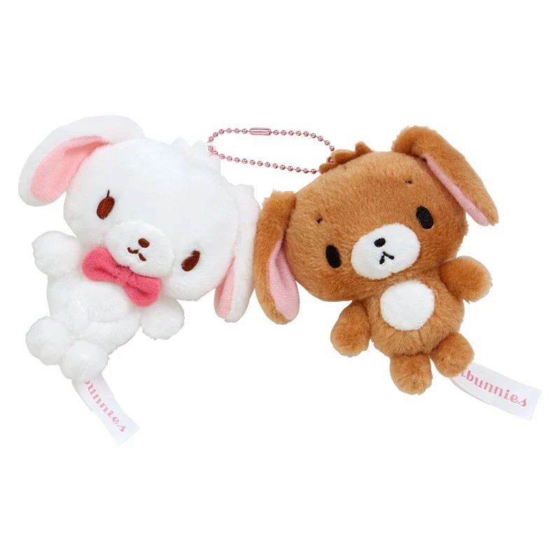 Sugarbunnies Kurousa และ Shirousa ของเล่นตุ๊กตา Mascot น่ารักพวงกุญแจ Charms Ball Chain พวงกุญแจสาวข