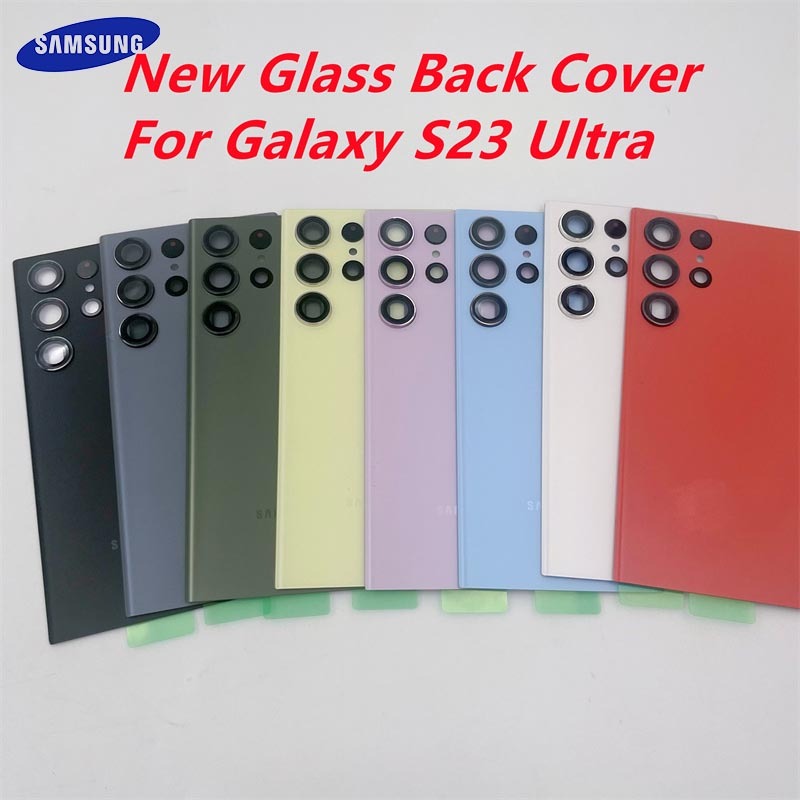 สําหรับ Samsung Galaxy S23 Ultra S23ultra 5G ฝาหลังแบตเตอรี่ด้านหลังฝาครอบเปลี่ยนสําหรับ SM-S918B SM