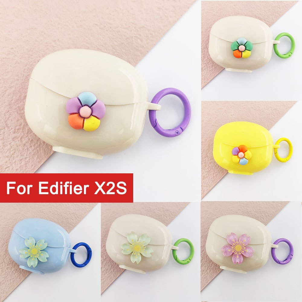 การ ์ ตูนหูฟังสําหรับ Edifier X2S กรณีสีลูกกวาดสําหรับ Edifier X2S พร ้ อมแหวนฟรี