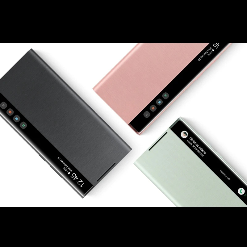 Original Samsung Mirror Smart View Flip Case สําหรับ Galaxy หมายเหตุ 20 / Note20 Ultra 5G โทรศัพท์ LED ฝาครอบ S-View กรณี EF-ZN985 - รูปที่ 3