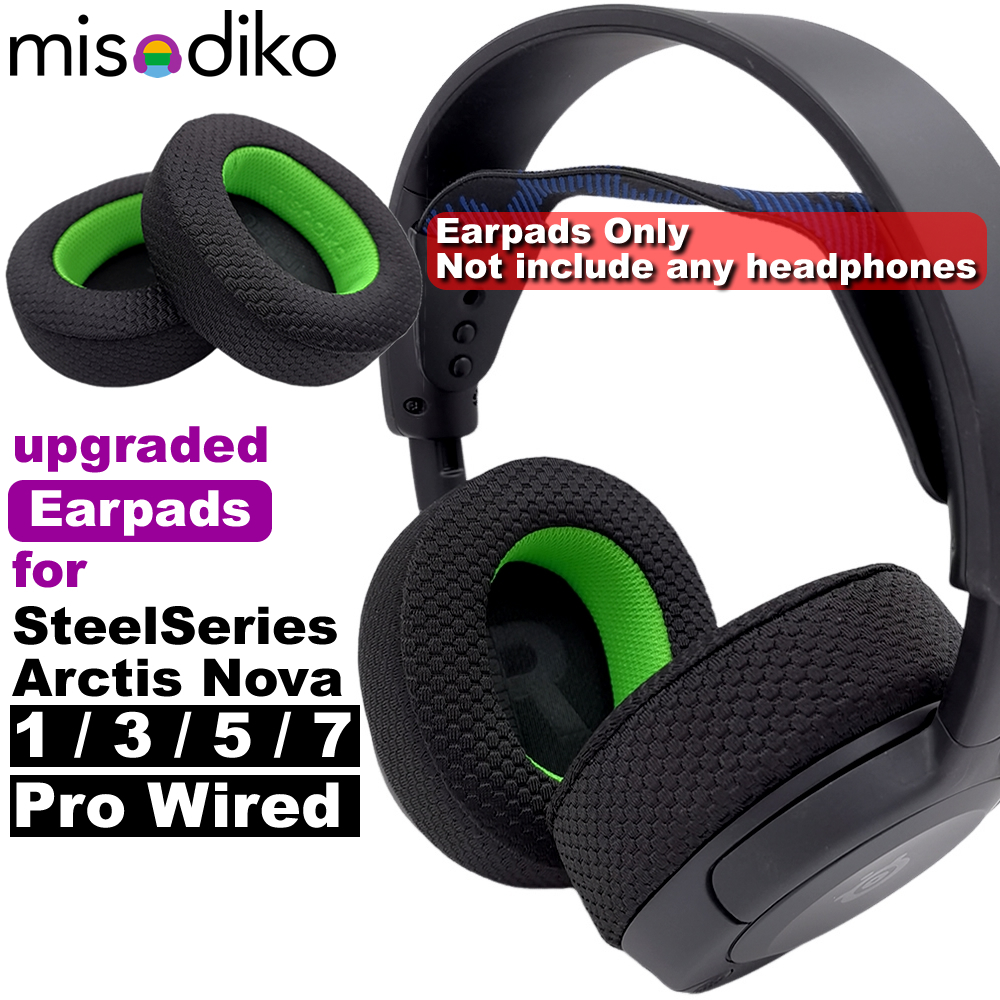Misodiko อัพเกรดหูฟังเปลี ่ ยนสําหรับหูฟัง SteelSeries Arctis Nova 7 / 5 / 3 / 1
