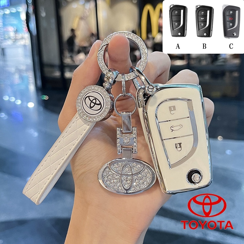 Toyota 2/3 ปุ ่ ม TPU รถรีโมทสําหรับ Toyota REVO/Altsi 2014- 2019/Yaris 2014/Vios ฝาครอบกุญแจอุปกรณ ์ เสริม