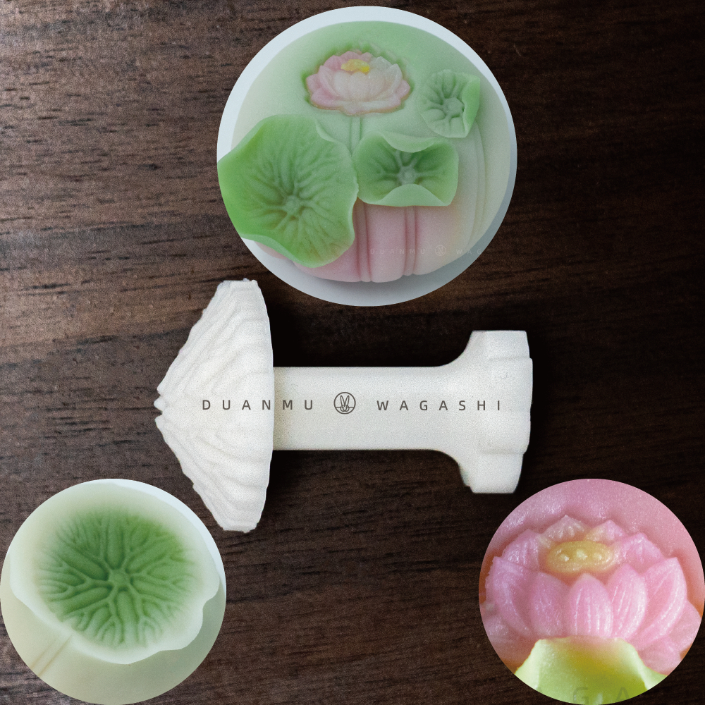 ญี่ปุ่น wagashi เครื่องมือ wagashi เครื่องมือสามมิติ Lotus Press Bar พระพุทธรูปเครื่องมือผลไม้ Shotg