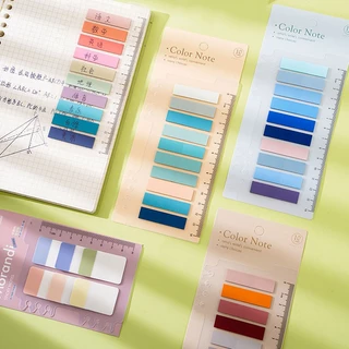 Index Sticky Note 10สี (200ชิ้น) แบบพลาสติก กันน้ำ ที่คั่นหนังสือ เน้นข้อความ เขียนได้ แฟ้มไม้บรรทัด