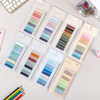 Index Sticky Note 10สี (200ชิ้น) แบบพลาสติก กันน้ำ ที่คั่นหนังสือ เน้นข้อความ เขียนได้ แฟ้มไม้บรรทัด