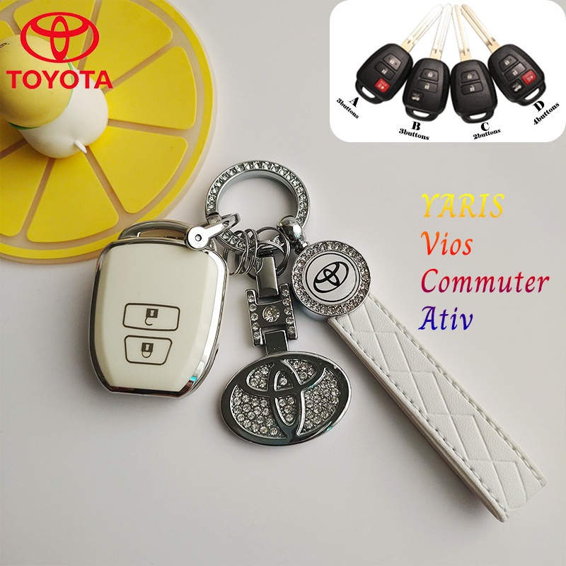 เคสกุญแจรถยนต์ toyota ปลอกกุญแจรถยนต์ toyota yaris 2019 กรอบกุญแจ toyota yaris พวงกุญแจToyota ativ