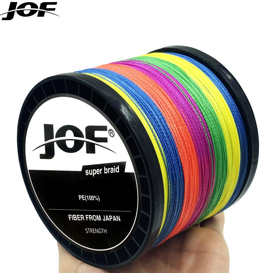 Pe ถัก 8 X8 JOF 1000M JOF 1000 เมตร 8 สาย PE สายตกปลาแบบถักแข็งแรงเป็นพิเศษ 500 เมตร