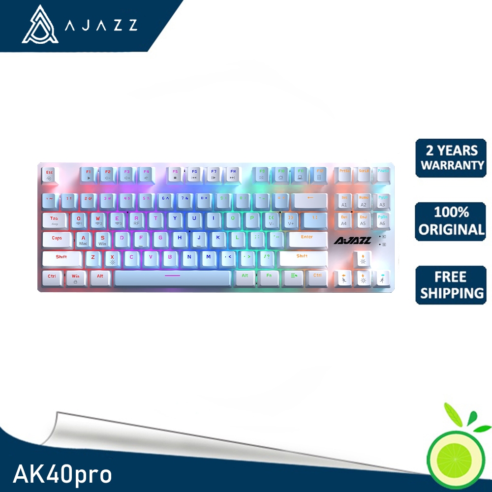 Ajazz AK40pro คีย ์ บอร ์ ดเชิงกลสามโหมดเกมสํานักงานแกนชาดํา e-sports เด ็ กชายและเด ็ กหญิงแล ็ ปท 