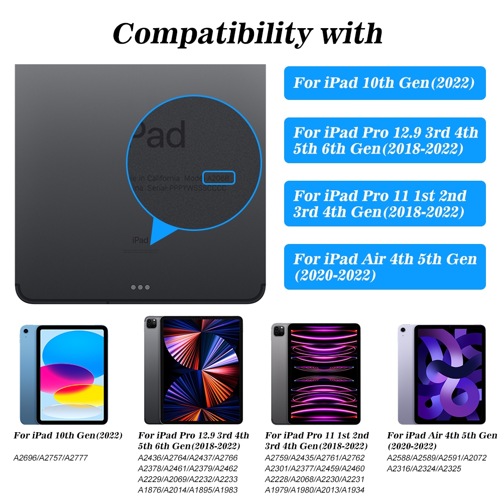 GOOJODOQ คีย์บอร์ด Thai พร้อมหน้าจอ LCD สําหรับ iPad Pro 11 Pro 12.9 Pro13 2024 Air 5 Air 4 10.9 Air6 11inch 13inch - รูปที่ 4