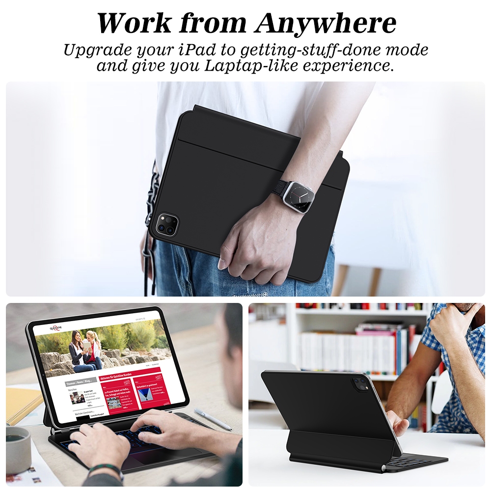 GOOJODOQ คีย์บอร์ด Thai พร้อมหน้าจอ LCD สําหรับ iPad Pro 11 Pro 12.9 Pro13 2024 Air 5 Air 4 10.9 Air6 11inch 13inch - รูปที่ 5