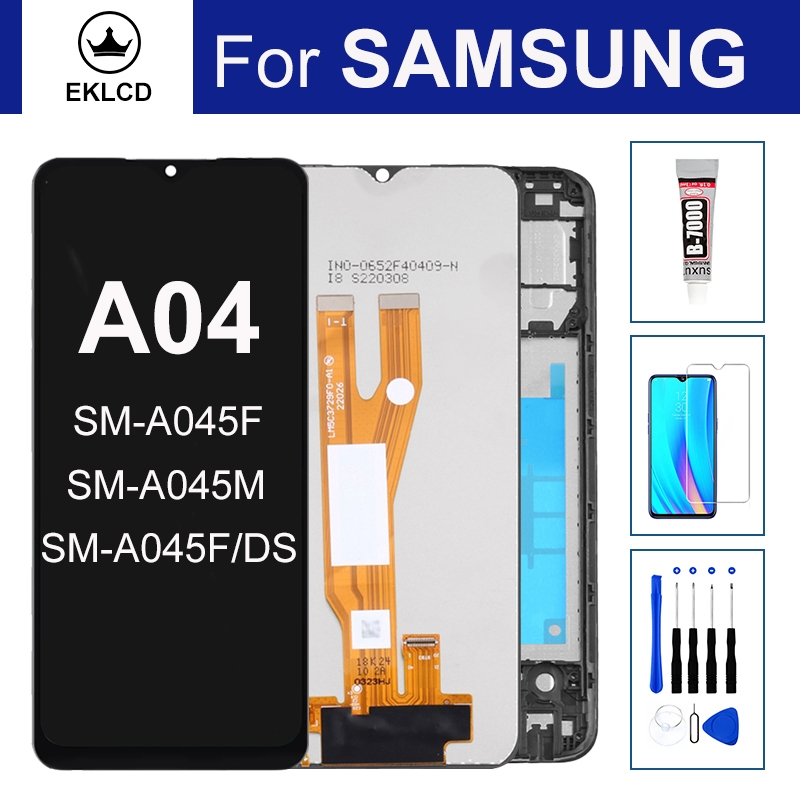 หน้าจอสําหรับ Samsung Galaxy A04 A045 SM-A045F/DS A405M จอแสดงผล LCD Touch Panel Digitizer Assembly 