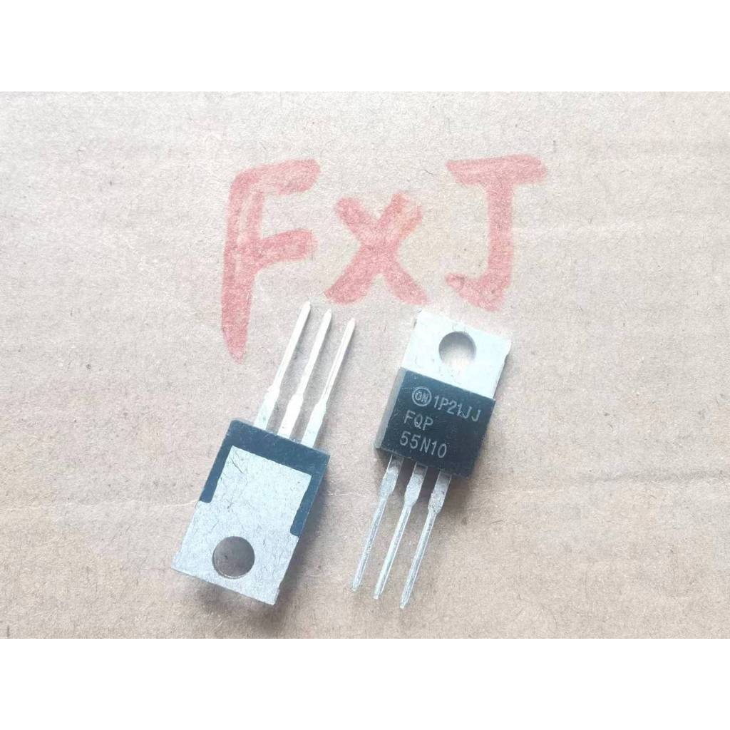 ((10 ชิ้น) FQP55N10 ยี่ห้อใหม่ 55N10 TO-220 Field Effect Tube 55A/100V