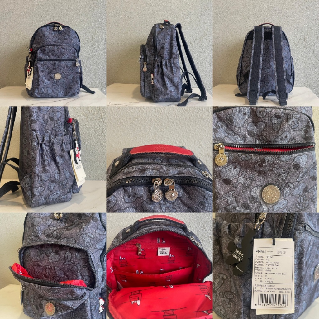 Klipling กระเป๋าเป้สะพายหลัง พิมพ์ลาย SNOOPY กันน้ํา สําหรับผู้หญิง (2 รุ่น)