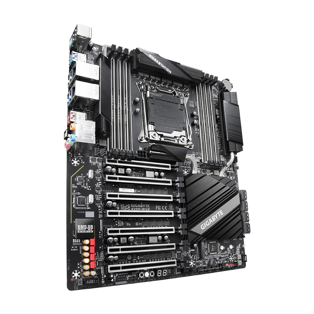 Ga X299-WU8 เมนบอร์ด LGA 2066 DDR4 สําหรับ Intel X299 เดสก์ท็อปเมนบอร์ด PCI-E X16 3.0