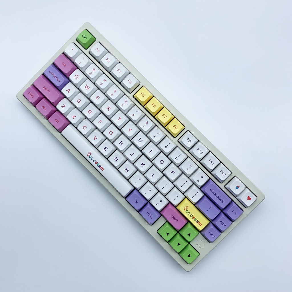 Ice Cream Keycaps PBT Dye-sub XDA Profile Keycap Custom Keycaps เข ้ ากันได ้ กับ Cherry Gateron MX 