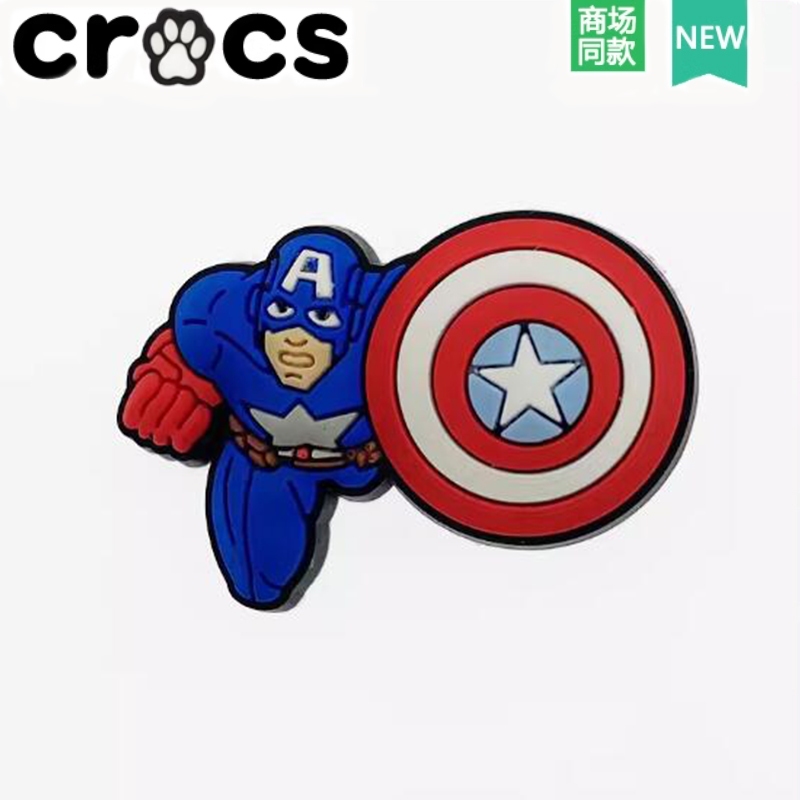 Crocs Hole รองเท้ารองเท้าดอกไม้ตกแต่งหัวเข็มขัด Carlo Chi อุปกรณ์เสริมรองเท้าหัวเข็มขัดการ์ตูน DC Marvel Heroes Series Zhibixing