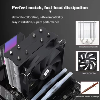 Thermalright AX120 R SE PLUS CPU Air Cooler พัดลมคู่ 5 ท่อความร้อนแชสซีความร้อนหม้อน้ํา PC สําหรับ AMD AM4/AM5 Intel 1700/1150/1200