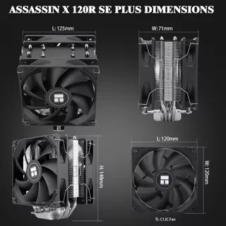 Thermalright AX120 R SE PLUS CPU Air Cooler พัดลมคู่ 5 ท่อความร้อนแชสซีความร้อนหม้อน้ํา PC สําหรับ AMD AM4/AM5 Intel 1700/1150/1200