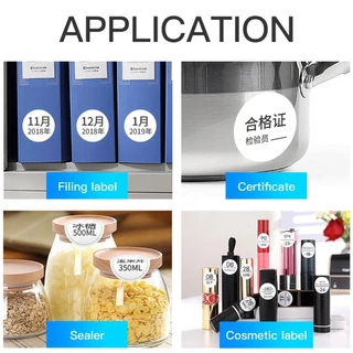 Original Niimbot B21/B3S/B1/B203 สีสันสีขาวโปร ่ งใสสติกเกอร ์ ป ้ ายกาวในตัวกันน ้ ําราคากระดาษความร ้ อน