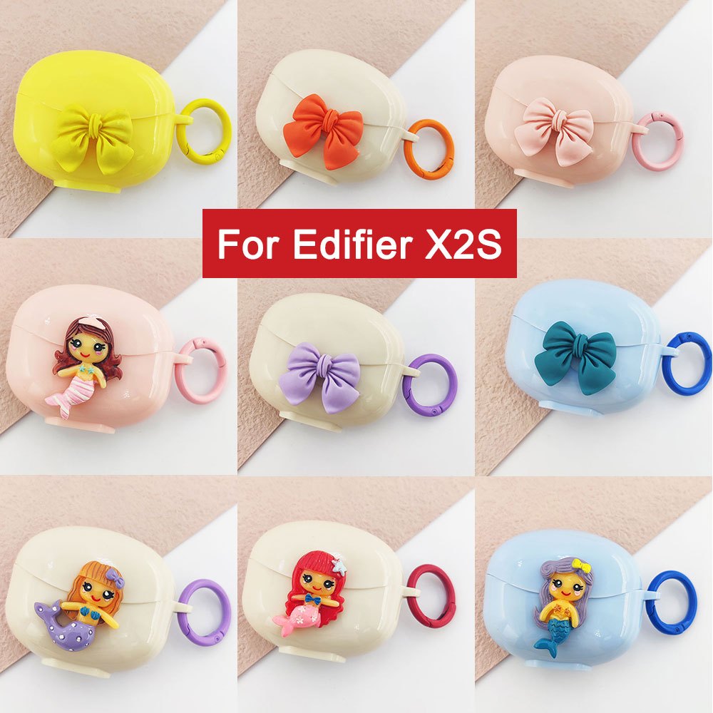 Anti-fall การ ์ ตูนป ้ องกันสําหรับ Edifier X2S สําหรับ Edifier X2S สีทึบการ ์ ตูนหูฟังสําหรับ Edifi