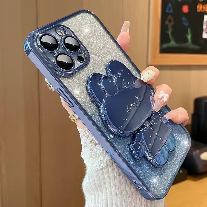 Mirror Rabbit Bracket Glitter Phone Case Xiaomi 3
