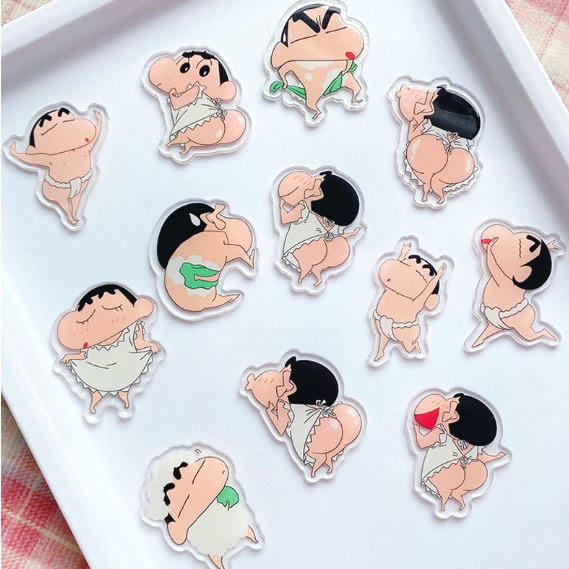 การ ์ ตูนการ ์ ตูนอะนิเมะ Crayon Shin-Chan Series เข ็ มกลัดอะคริลิค