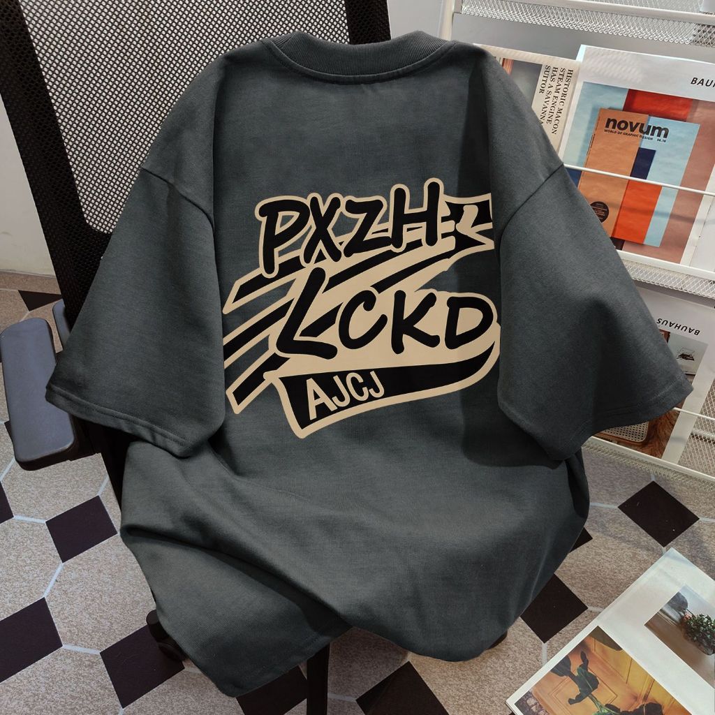 [L-4XL ] เสื ้ อยืดคู ่ รักหลวมการ ์ ตูนฤดูร ้ อนขนาดใหญ ่ อเนกประสงค ์ ใหม ่