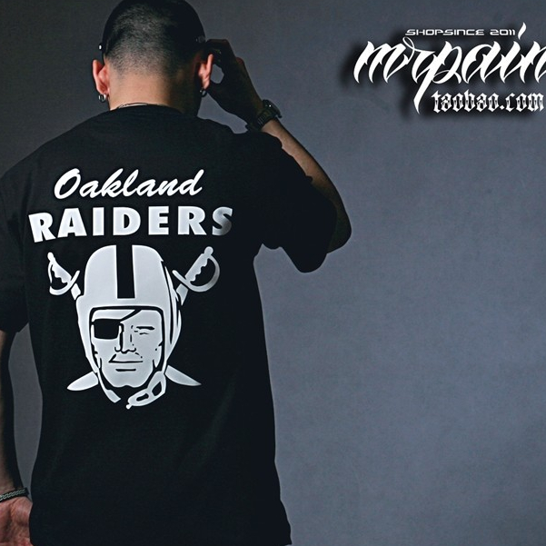 เสื้อยืดแขนสั้น Oakland RAIDERS RAIDERS Western Coast CHICANO Style Top