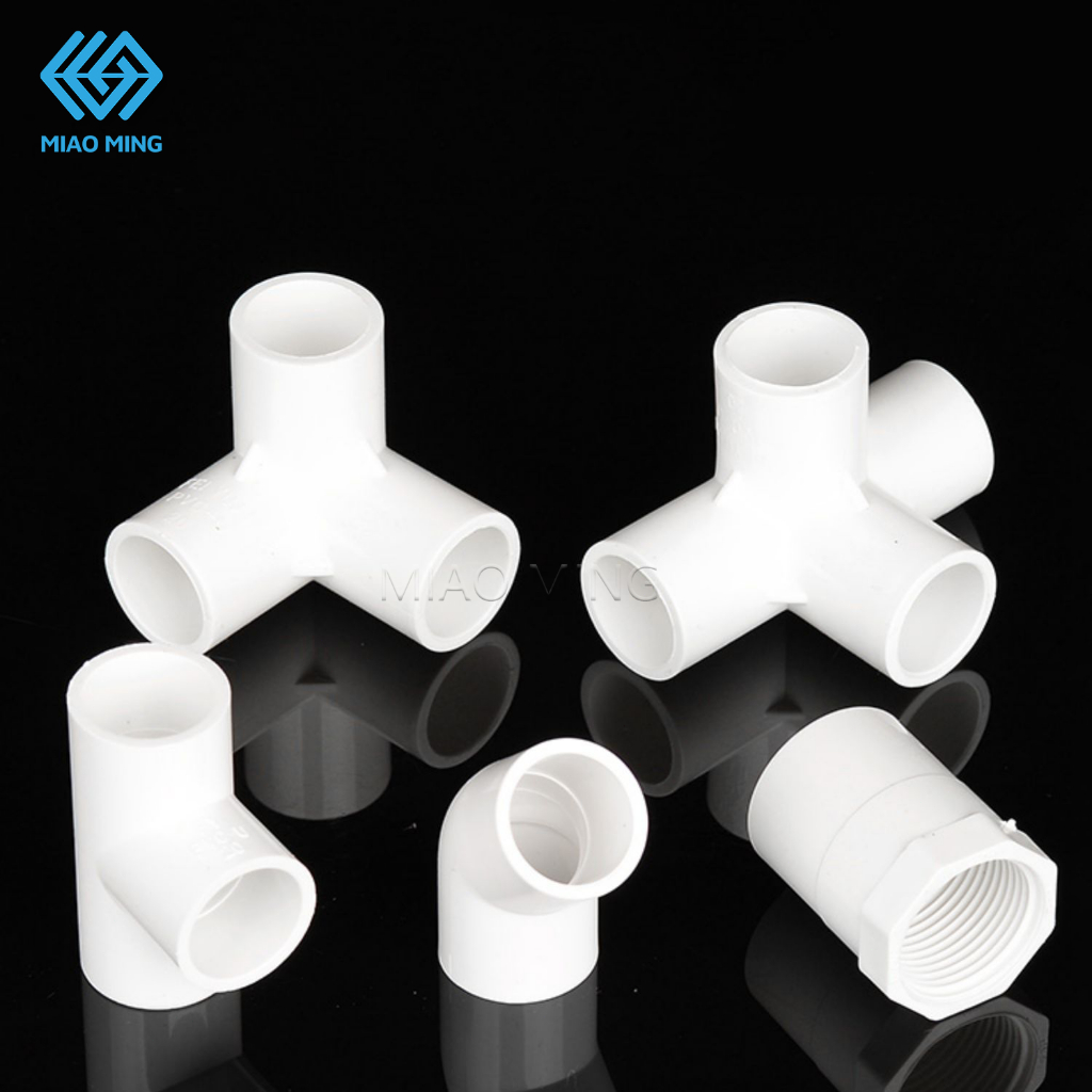 Pvc Fitting PVC ท่อ Joint Connector 3, 4, 5,6Way Conduit PVC ข้อศอกซ็อกเก็ตข้อศอก Tee End หมวก Penyambung Paip สําหรับ DIY ท่อ 20 25 32 มม.