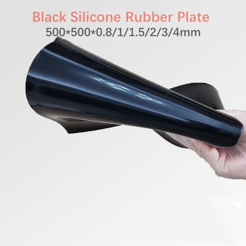 ความหนา 0.8-4 มม.แผ่นยางซิลิโคนสีดําทนอุณหภูมิสูง Shock-Absorbing Anti-Skid Sealing Element-1 ชิ้น