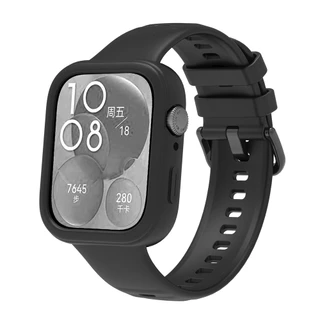 สายซิลิโคนพร้อมฝาครอบเคสเปลี่ยนวงสําหรับ Huawei Watch Fit 5 4 Pro 3 2 / Huawei Watch Fit รุ่นพิเศษ