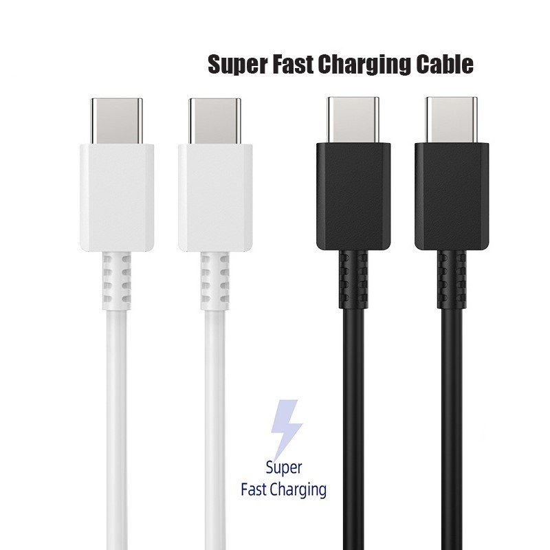 Fast สายชาร์จข้อมูล Type-C ถึง Type-C สายชาร์จสําหรับ Samsung Galaxy Note20 10 S24 23 22 21 20 10 9 Plus Ultra
