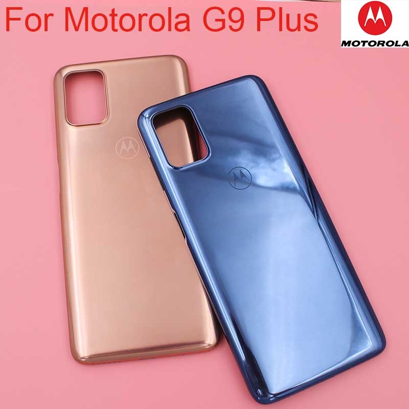 สําหรับ Motorola G9 Plus ฝาหลังแบตเตอรี่ด้านหลังประตูเปลี่ยนอะไหล่ซ่อมสําหรับ Moto G9plus moto G9 pl