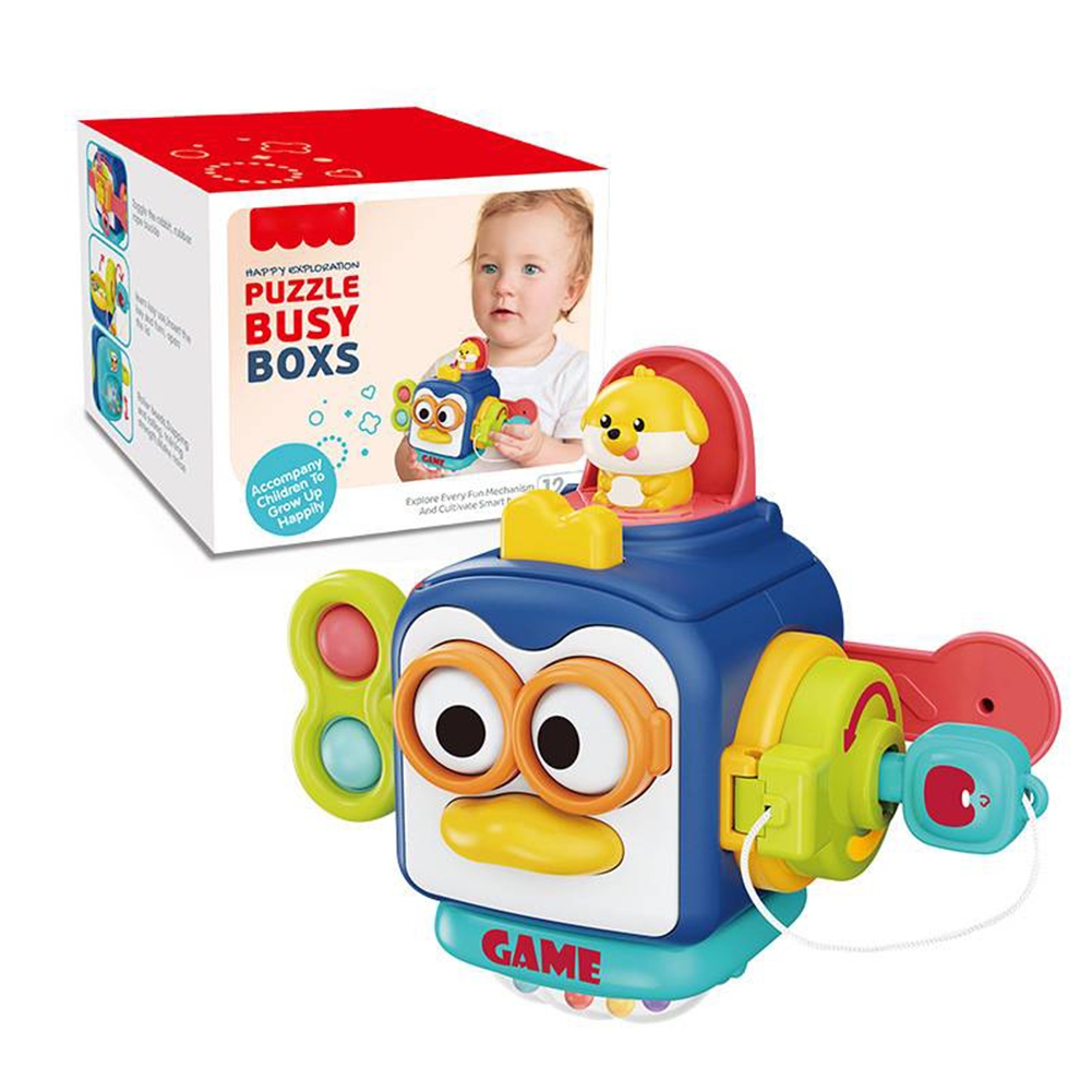 (Fashional 2024) ของเล่นเพื่อการศึกษารูปเพนกวิน BPA ฟรี Montessori Cube ของเล่นสําหรับห้องเรียนในบ้าน [BeautYou.th]