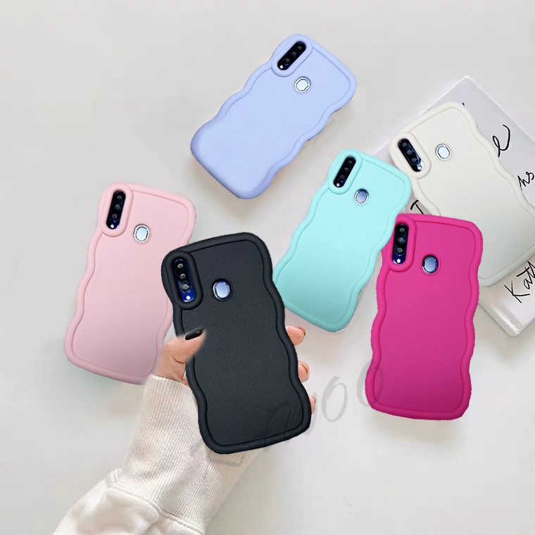 Huawei Y6 Y7 Y9 Prime 2019 Y6P 2020 Nova 3i Y9S Bright Dopamine Color Curly Frame Soft Case Cover