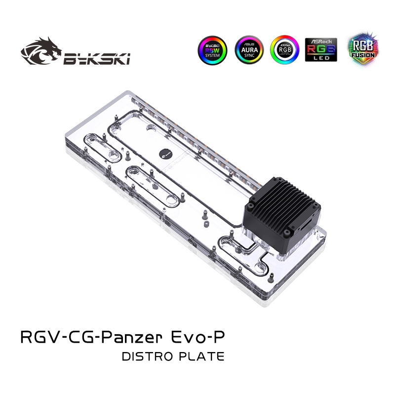 Bykski แผ่นอะคริลิค Distro ใช้สําหรับ COUGAR Panzer Evo เคสคอมพิวเตอร์ / 3PIN 5V D-RGB / Combo DDC ป