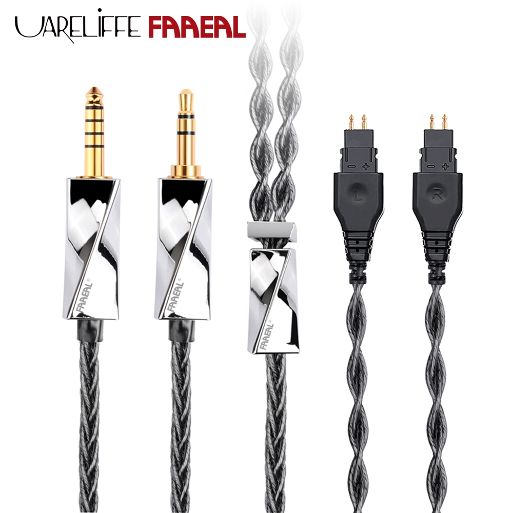 Uareliffe เรียวเอวสายหูฟัง 3.5/4.4/4pinXLR ปลั๊ก 8 Strands OCC เพิ่มชุบเงิน OFC ชุดหูฟังสาย Fit สําหรับ Sennheiser HD560 HD600 HD660S